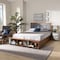 Baxton Studio Cosma Ash Walnut Wood 4-Drawer Queen Size Platform Storage Bed 173-9432-10669 - alternate 3